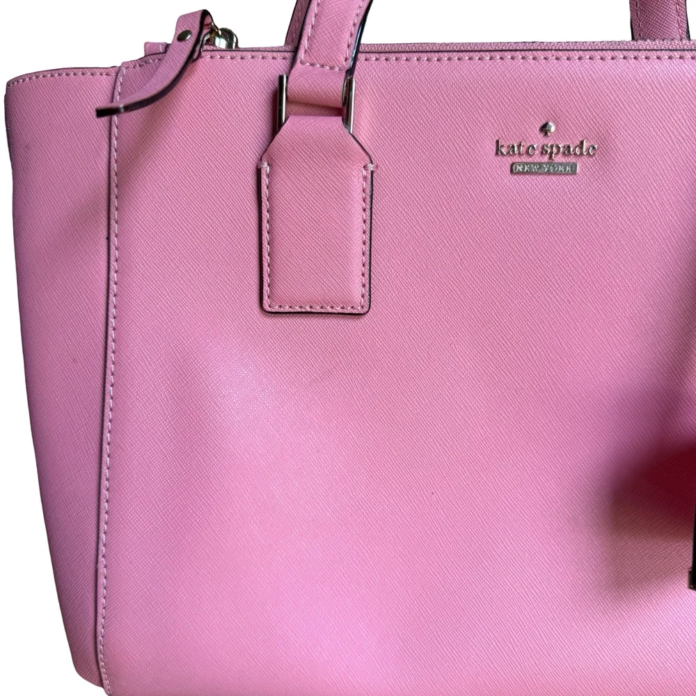 Kate Spade New York Cameron Street Satchel Pink Handbag Purse Leather Bag 11x9x4